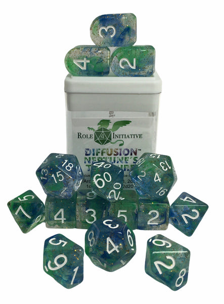 Diffusion Neptune's Treasure Set of 15 dice