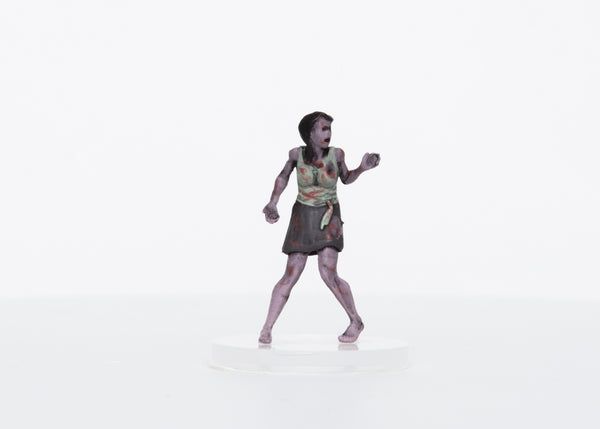 Zombie Female Human Peasant - 28mm Plastic Mini - Role 4 Initiative 