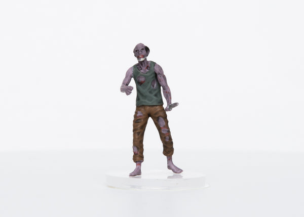 Zombie Male Human Slasher - 28mm Plastic Mini - Role 4 Initiative 